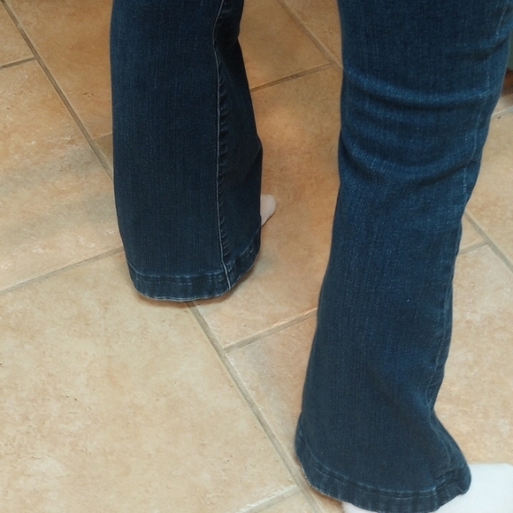 South Gate Dark Blue Flare Jeans for Women - Picture 5 of 8